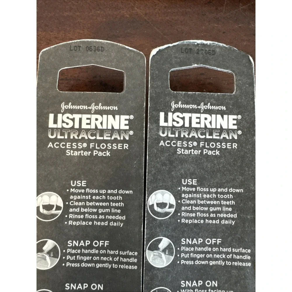 2x Johnson Listerine UltraClean Access Flosser Starter Pack New